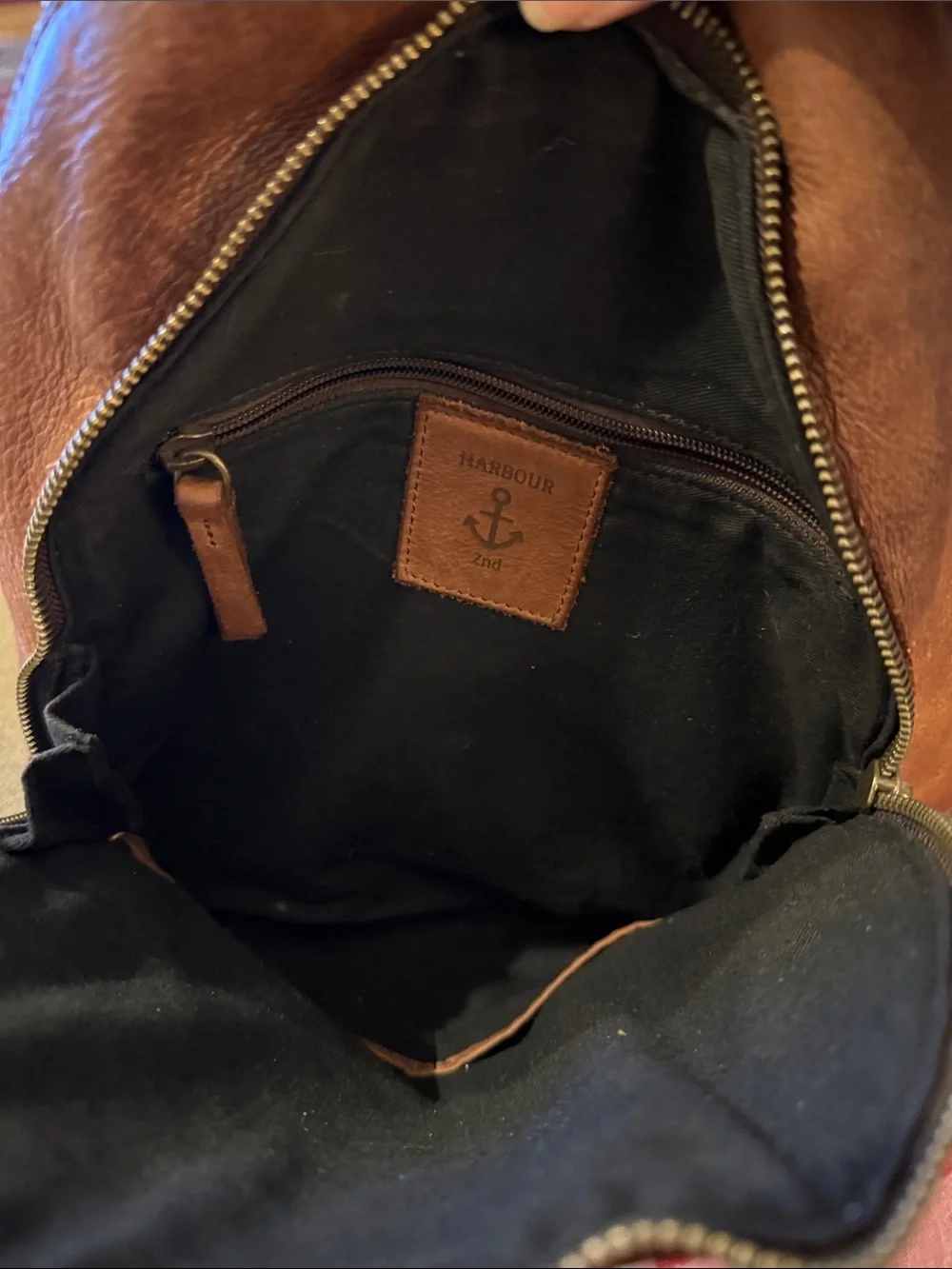 Harbour 2nd Brown Leather Shoulder Backpack Bag (TD)